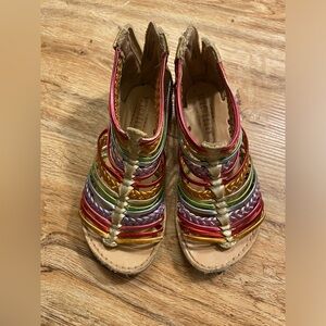 Seychelles Rainbow Gladiator Sandals, Size Toddler